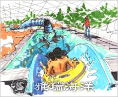 過山車穿越鯊魚池